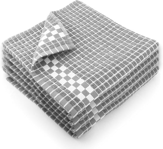 مناشف مطبخ تيري، عبوة من 3 قطع من مناشف المطبخ 100% قطن، 40×40 سم