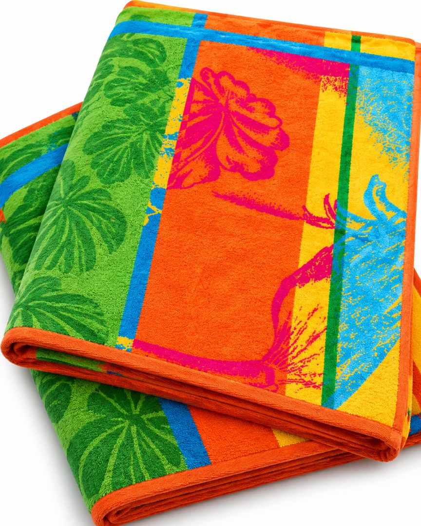 Velour Beach towel 100%cotton,100x180 cm.