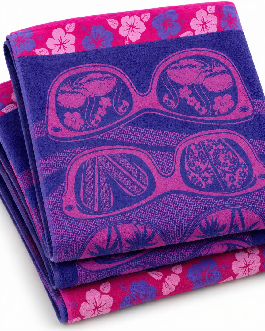 Velour Beach towel 100%cotton,100x180 cm.