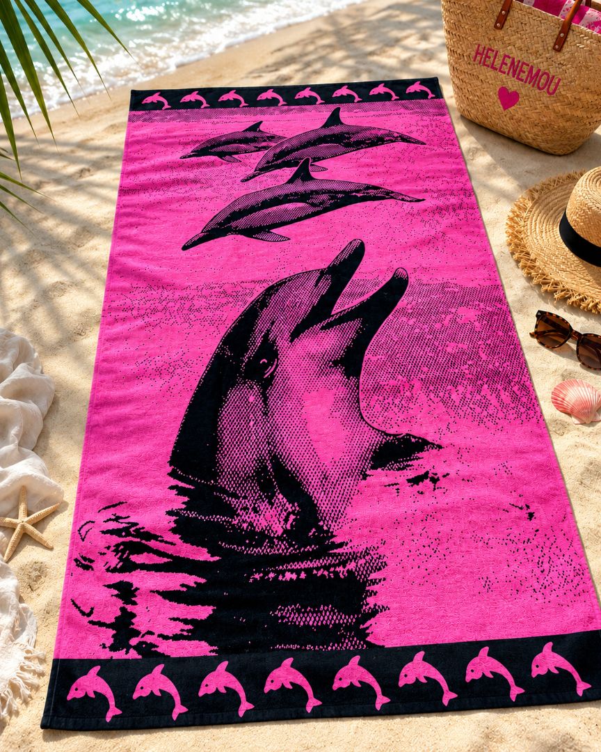 Velour Beach towel 100%cotton,95x175 cm.