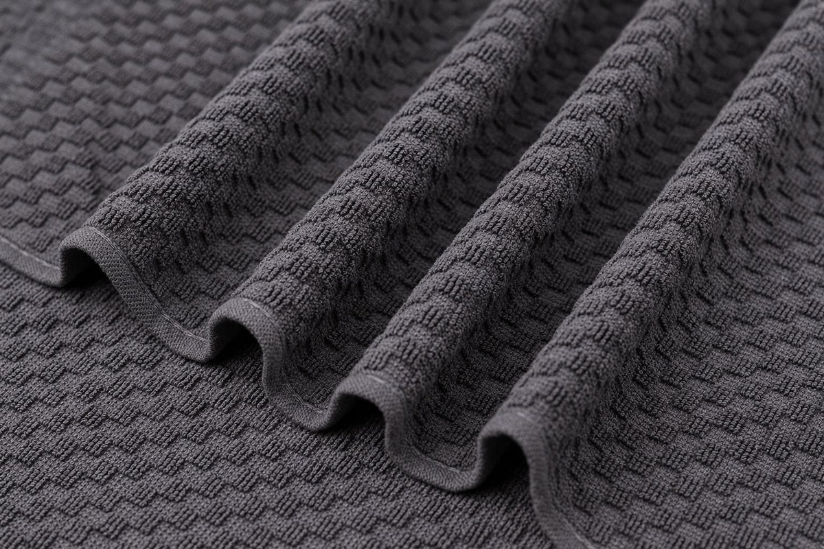 Terry Kitchen towels, 3 PCS PACK OF Kitchen Towels 100% Cotton,50x50 cm, Dark Grey.