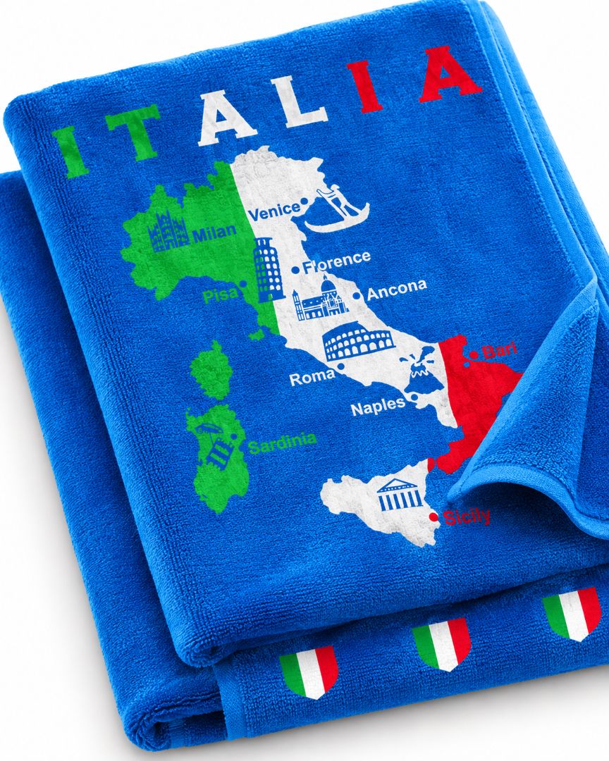 Velour Beach towel 100%cotton,90x170 cm.