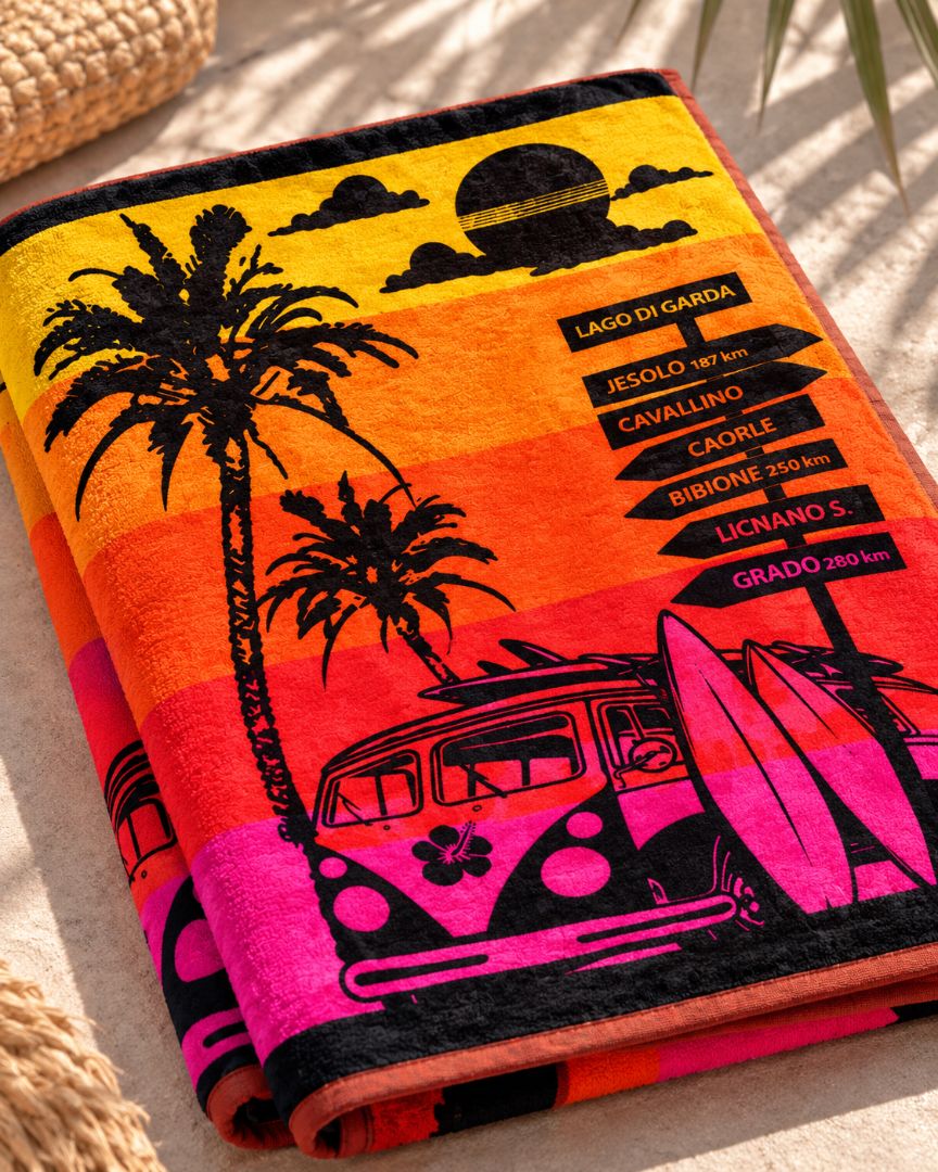 Velour Beach towel 100%cotton,90x170 cm.