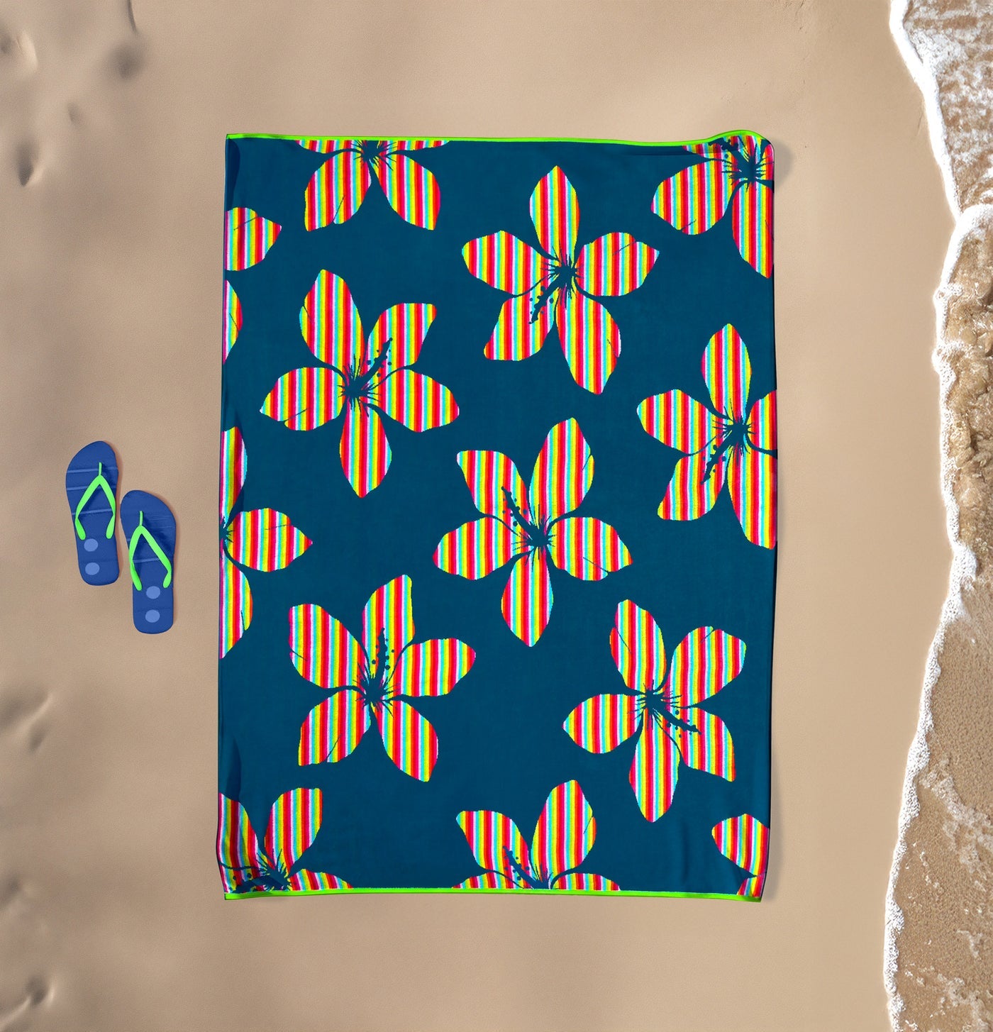 XL Velour Beach towel 100%cotton,140x180 cm