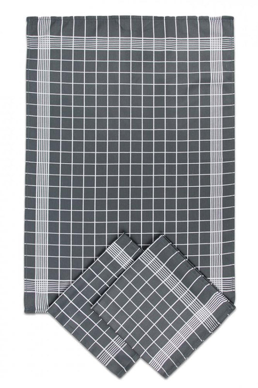 SET OF 3 PCS KITCHEN TOWELS , 100% COTTON , 50X70 CM