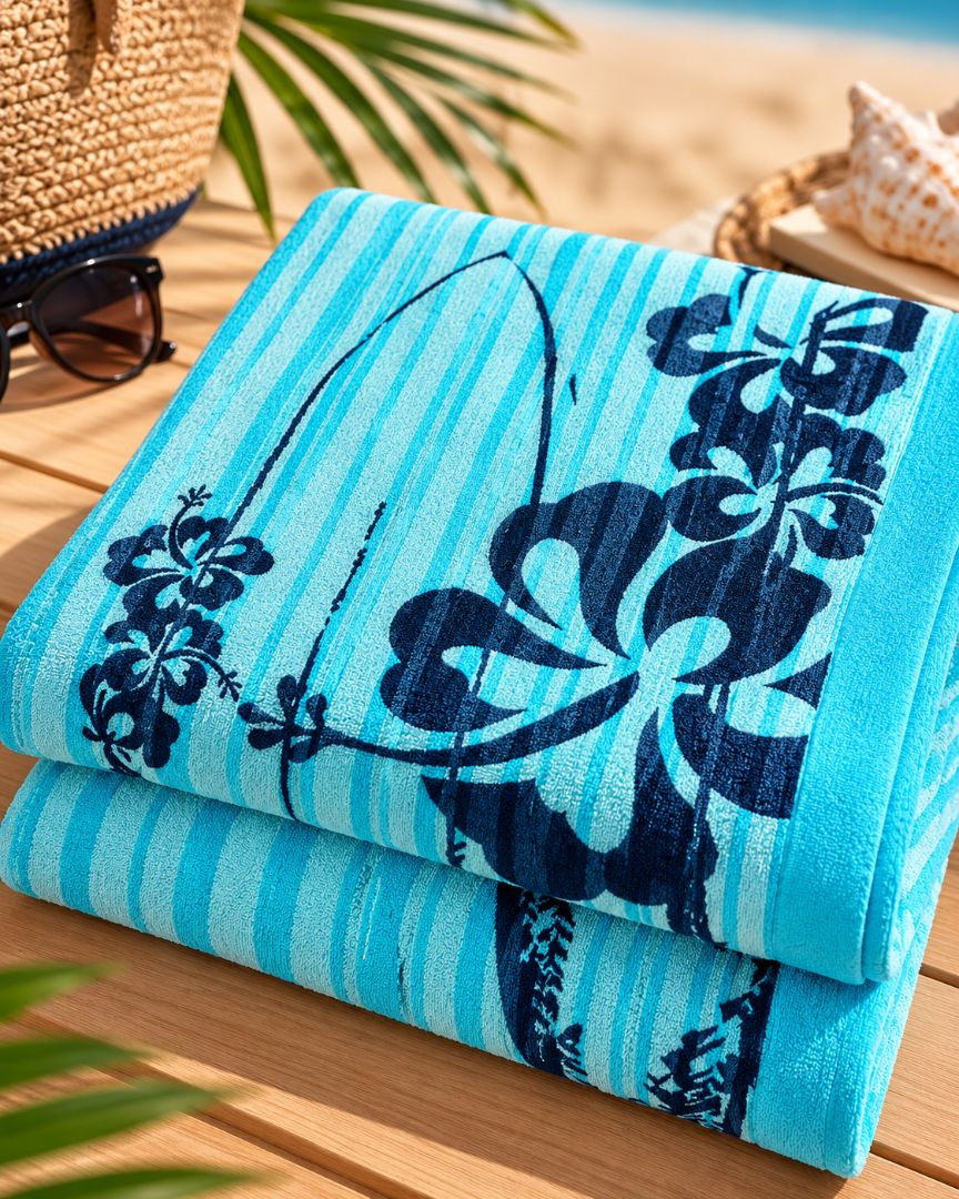 Velour Beach towel 100%cotton,90x170 cm.