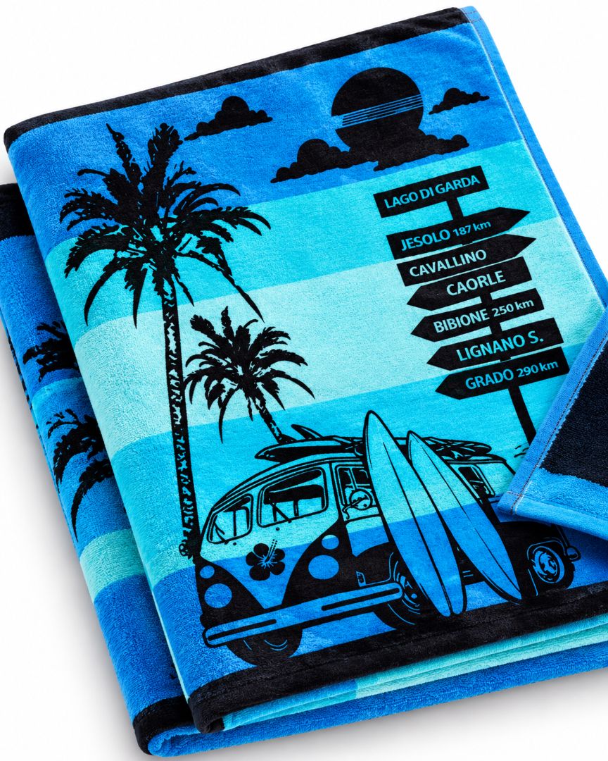 Velour Beach towel 100%cotton,90x170 cm.