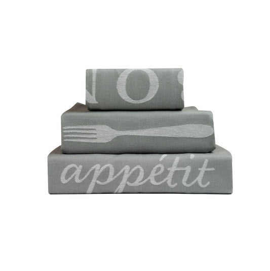 SET OF 3 PCS KITCHEN TOWELS , 100% COTTON , 50X70 CM