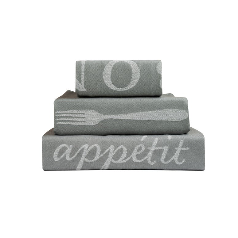 SET OF 3 PCS KITCHEN TOWELS , 100% COTTON , 50X70 CM