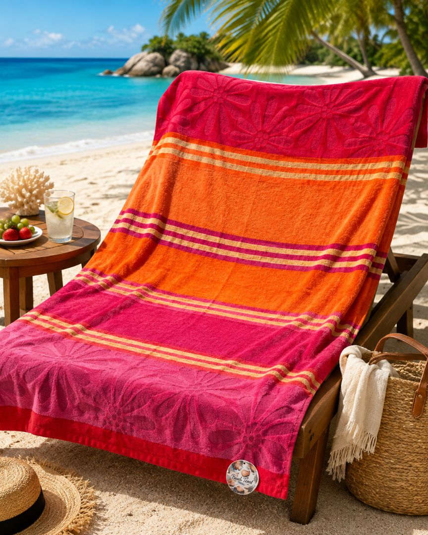 XL Velour Beach towel 100%cotton,140x180 cm.