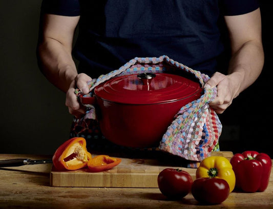 مناشف مطبخ تيري، عبوة من 3 قطع من مناشف المطبخ 100% قطن، 50×50 سم