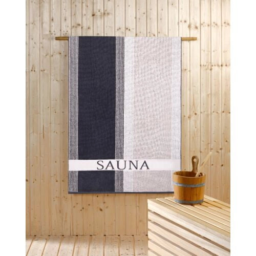 Sauna towel double-face, blue 100% cotton,80x200 cm