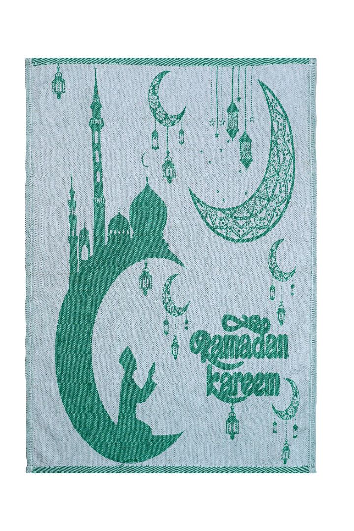 مناشف مطبخ رمضانية متعددة الاستخدامات، مناشف مطبخ فائقة الامتصاص، عبوة من 3 قطع من قماش التنظيف القطني، 50 × 70 سم