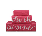 SET OF 3 PCS KITCHEN TOWELS , 100% COTTON , 50X70 CM