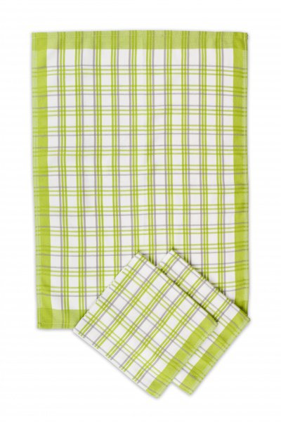 مجموعة من 3 قطع مناشف المطبخ، قطن 100%، 50×70 سم