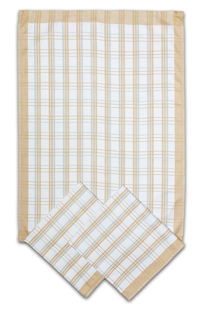 مجموعة من 3 قطع مناشف المطبخ، قطن 100%، 50×70 سم