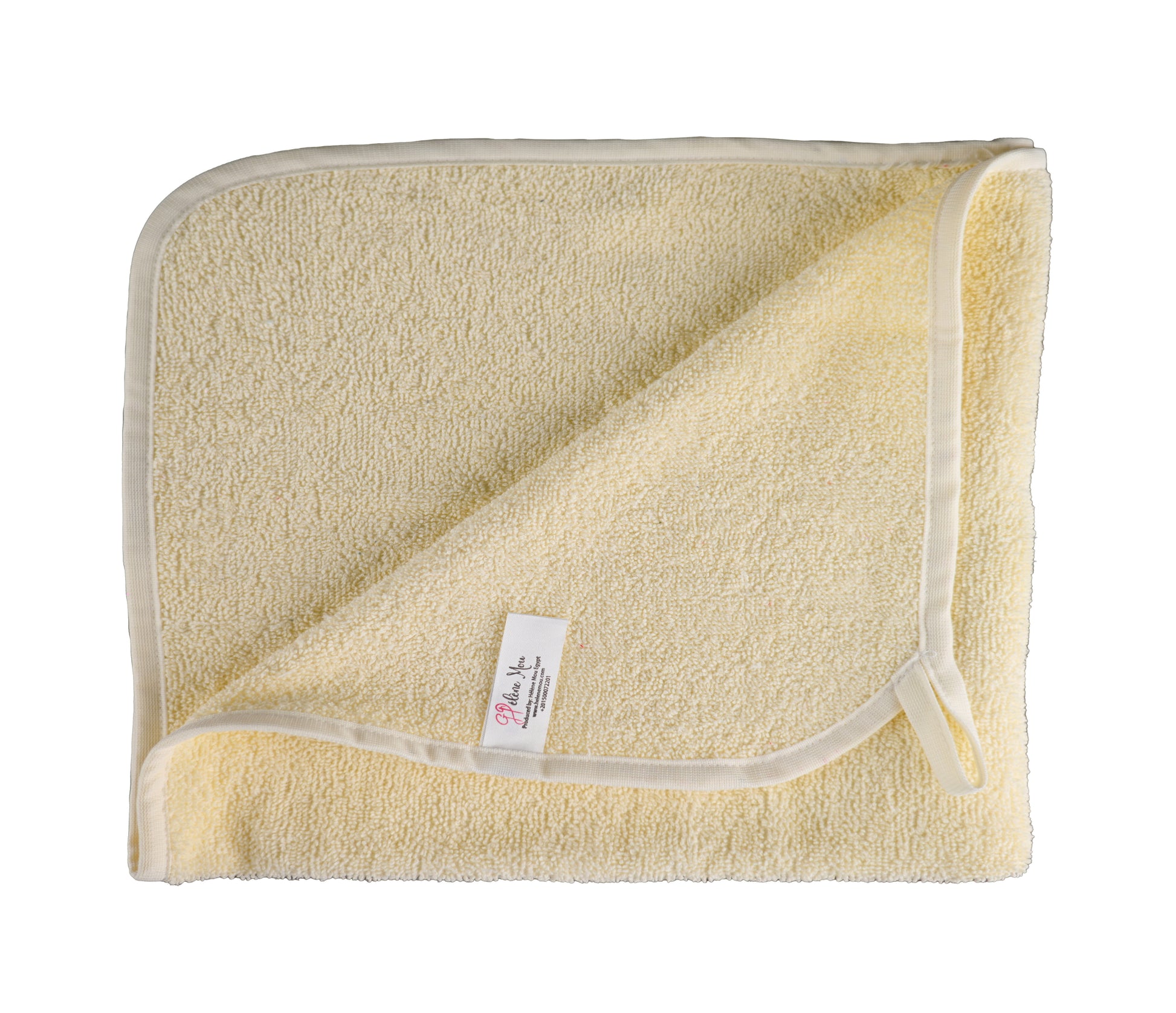 Terry Kitchen towels, 2 PCS PACK OF Kitchen Towels 100% Cotton,60x60 cm (Light Yellow)