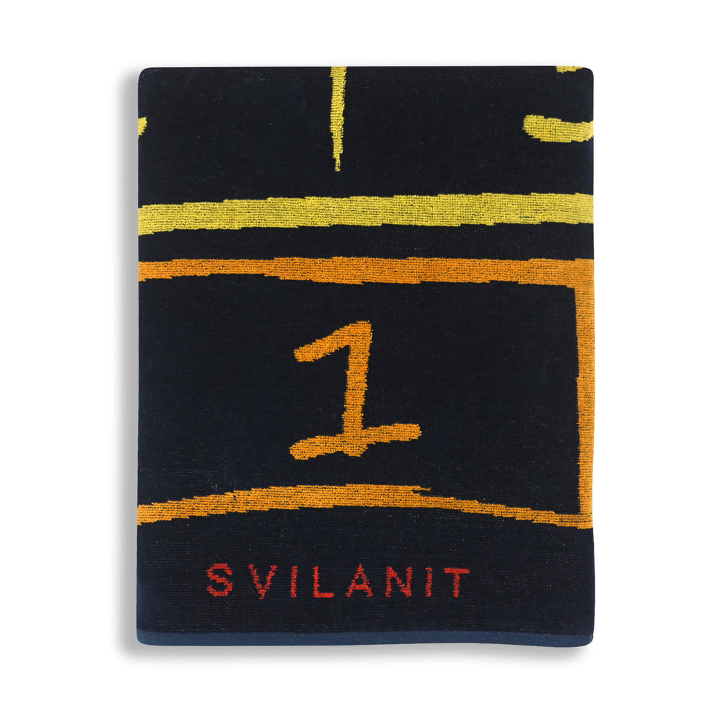 منشفة شاطئ مخملية ١٠٠٪ قطن، ٨٠ × ١٦٠ سم