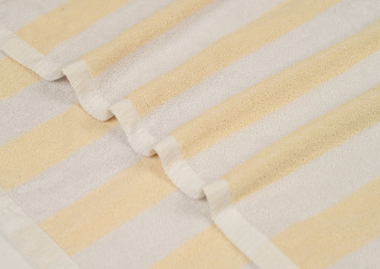 منشفة حمام مخططة ممتازة، 100% قطن، 70×150 سم.