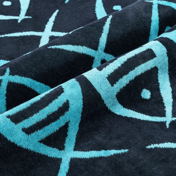 Velour Beach towel 100%cotton,100x175 cm