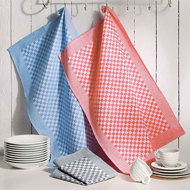 SET OF 3 PCS KITCHEN TOWELS , 100% COTTON , 50X70 CM (Blue)