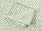 SET OF 3 PCS GREEN KITCHEN TOWELS , 100% COTTON , 50X70 CM (Light Green)