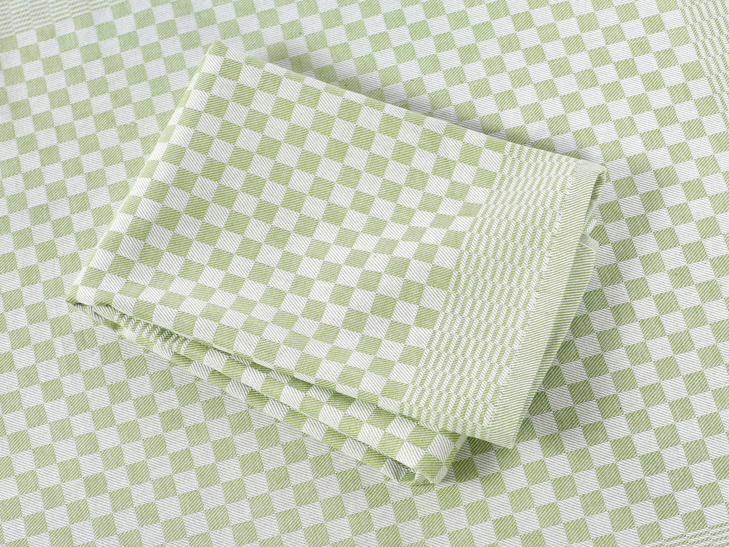 SET OF 3 PCS GREEN KITCHEN TOWELS , 100% COTTON , 50X70 CM