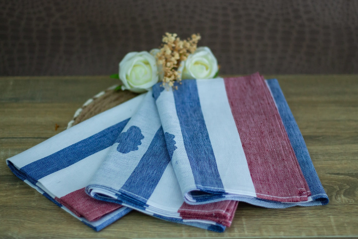 SET OF 3 PCS KITCHEN TOWELS , 100% COTTON , 50X70 CM