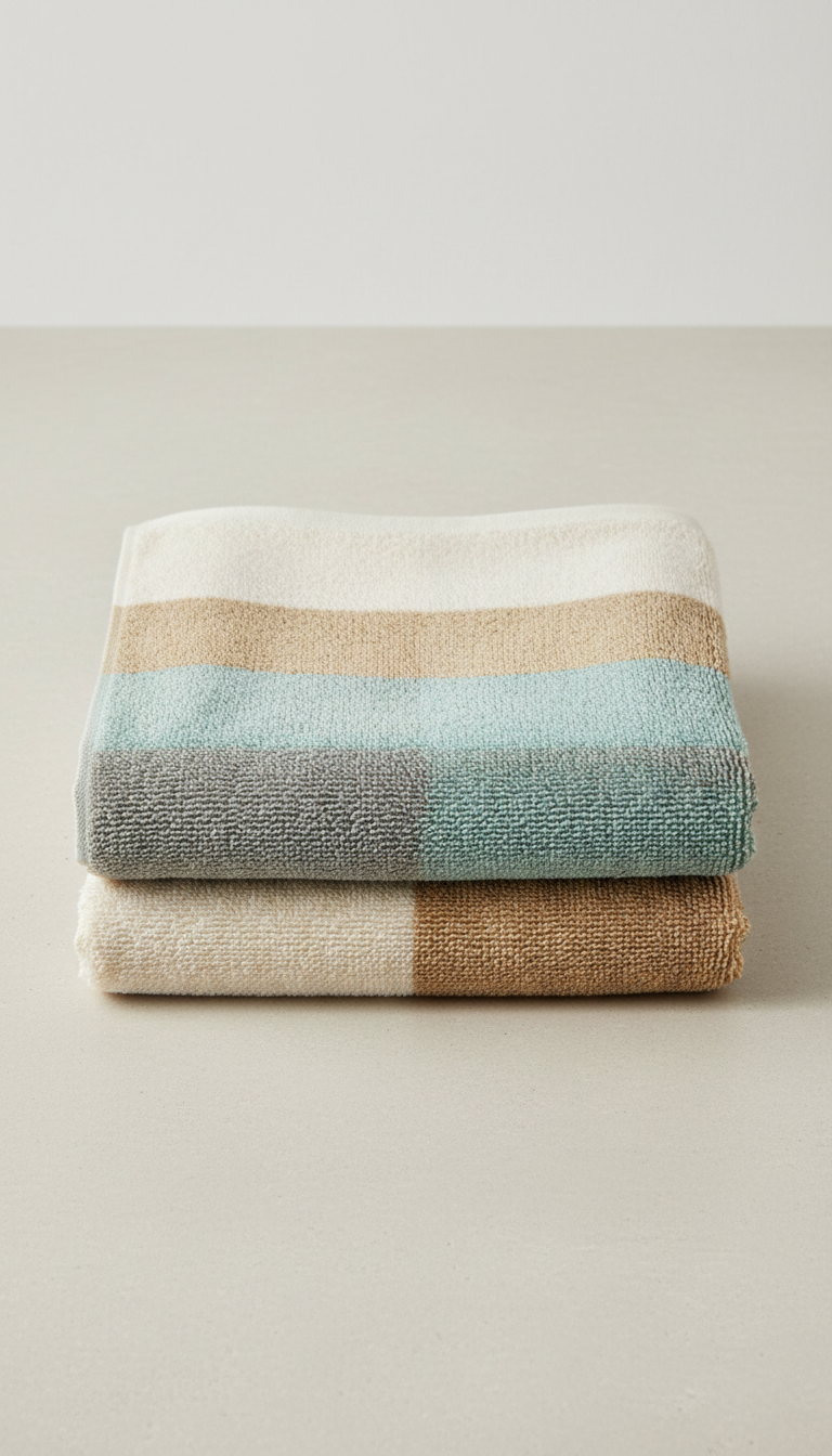 Linen Beach Towel in Stone White