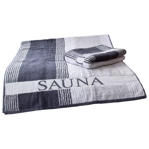 Sauna towel double-face, blue 100% cotton,80x200 cm