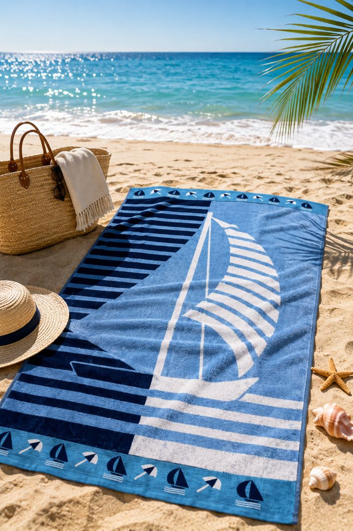 Velour Beach towel 100%cotton,90x170 cm.