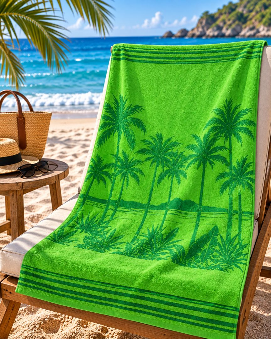 Velour Beach towel 100%cotton,90x170 cm.
