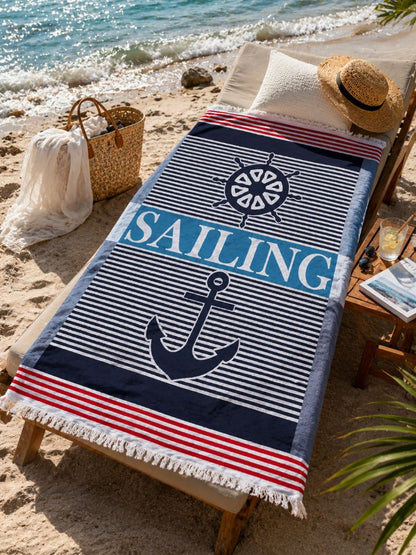 XL Velour Beach towel 100%cotton,140x180 cm.