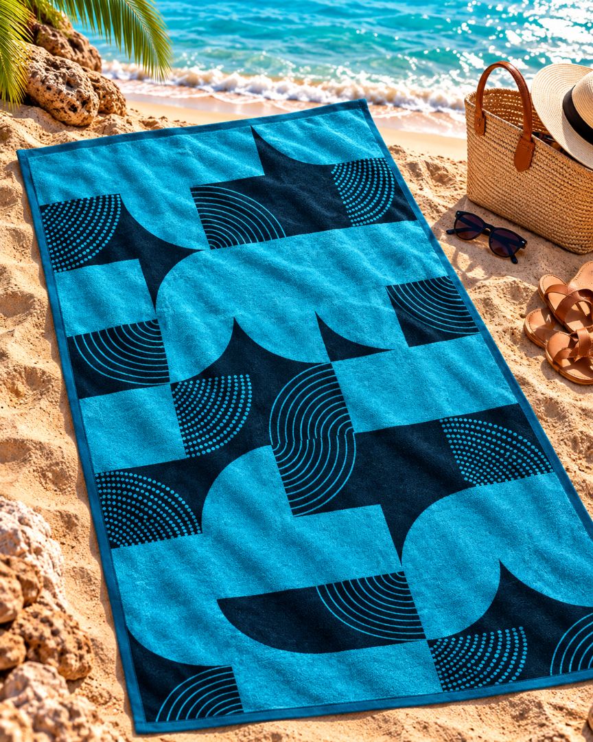 Velour Beach towel 100%cotton,90x170 cm.