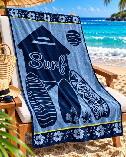 Velour Beach towel 100%cotton,90x170 cm.