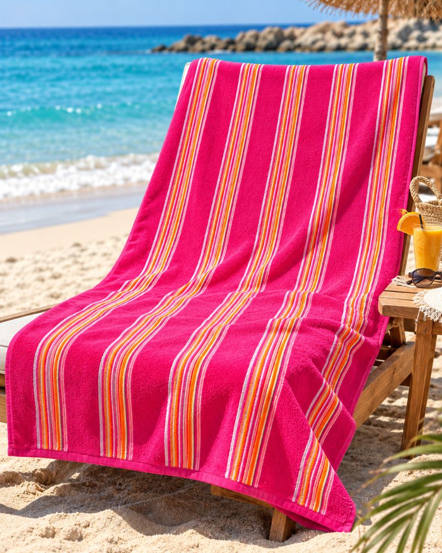 Velour Beach towel 100%cotton,90x170 cm.