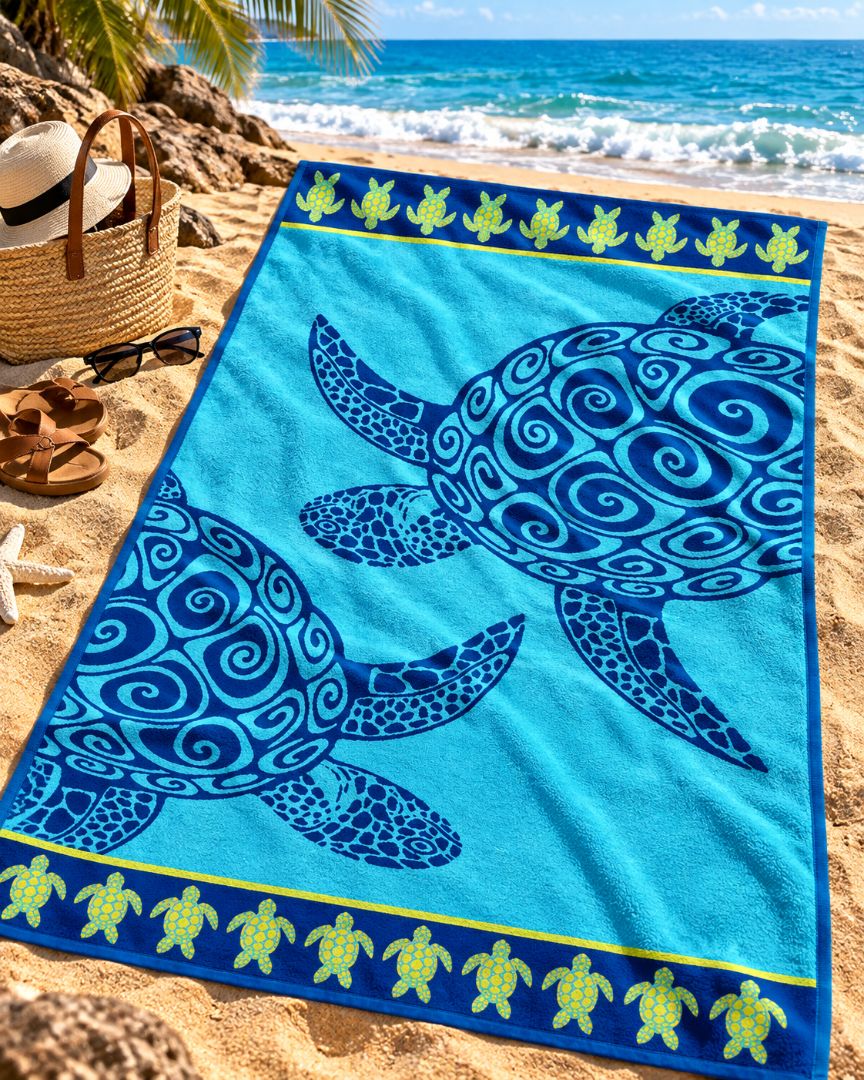 Velour Beach towel 100%cotton,80x160 cm.