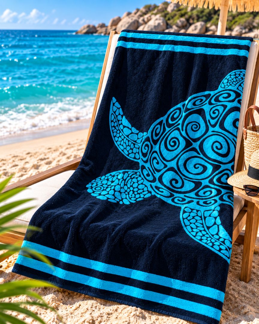 Velour Beach towel 100%cotton,90x170 cm.