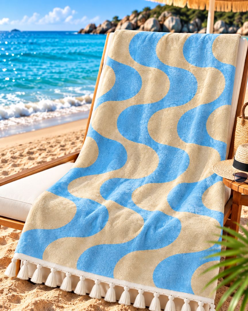 Terry Beach towel 100%cotton,90x170 cm.