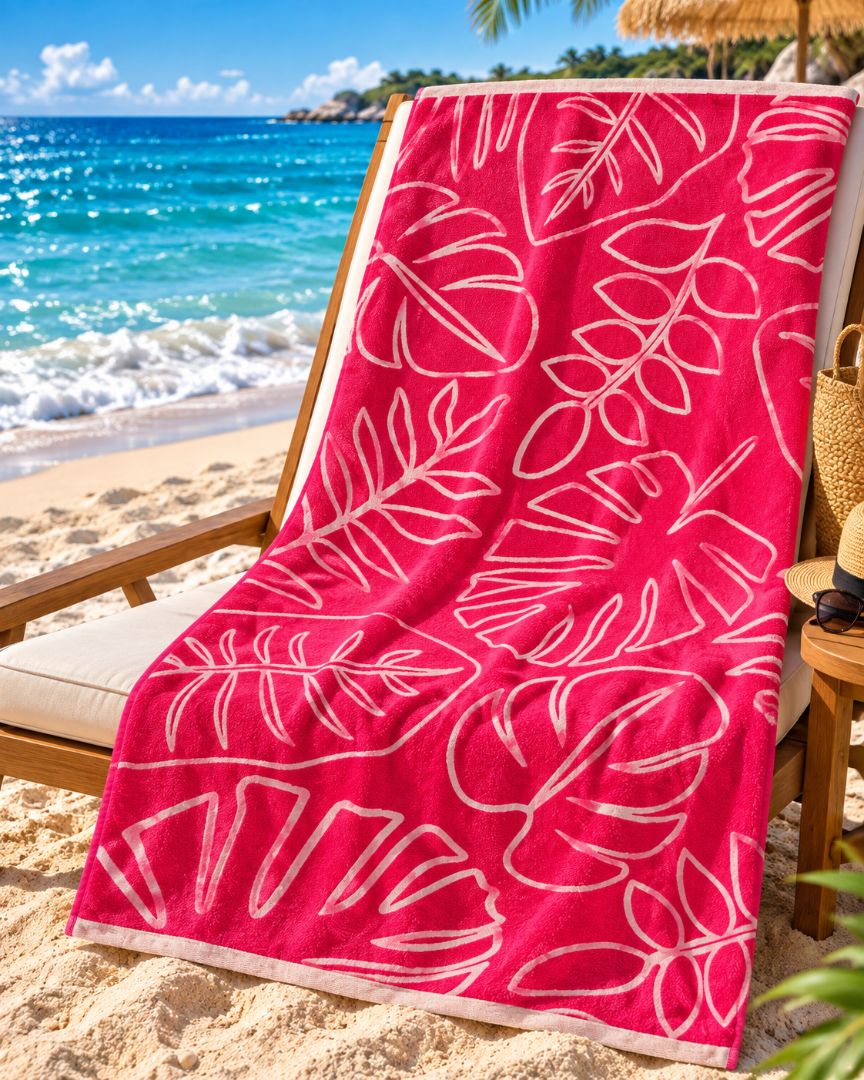 Velour Beach towel 100%cotton,90x170 cm.
