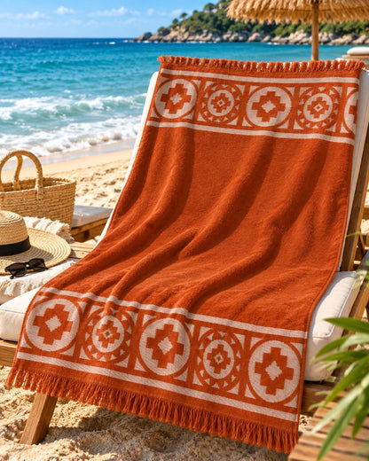 Velour Beach towel 100%cotton,90x170 cm.