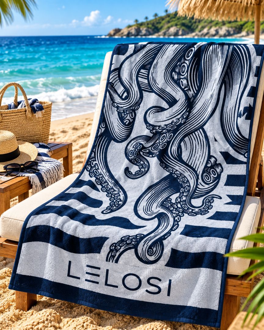 Velour Beach towel 100%cotton,90x170 cm.