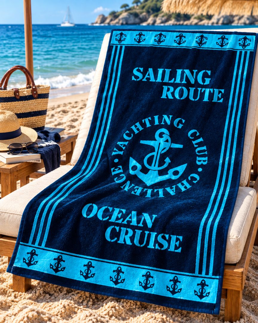 Velour Beach towel 100%cotton,90x170 cm.