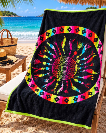 XL Velour Beach towel 100%cotton,140x180 cm.