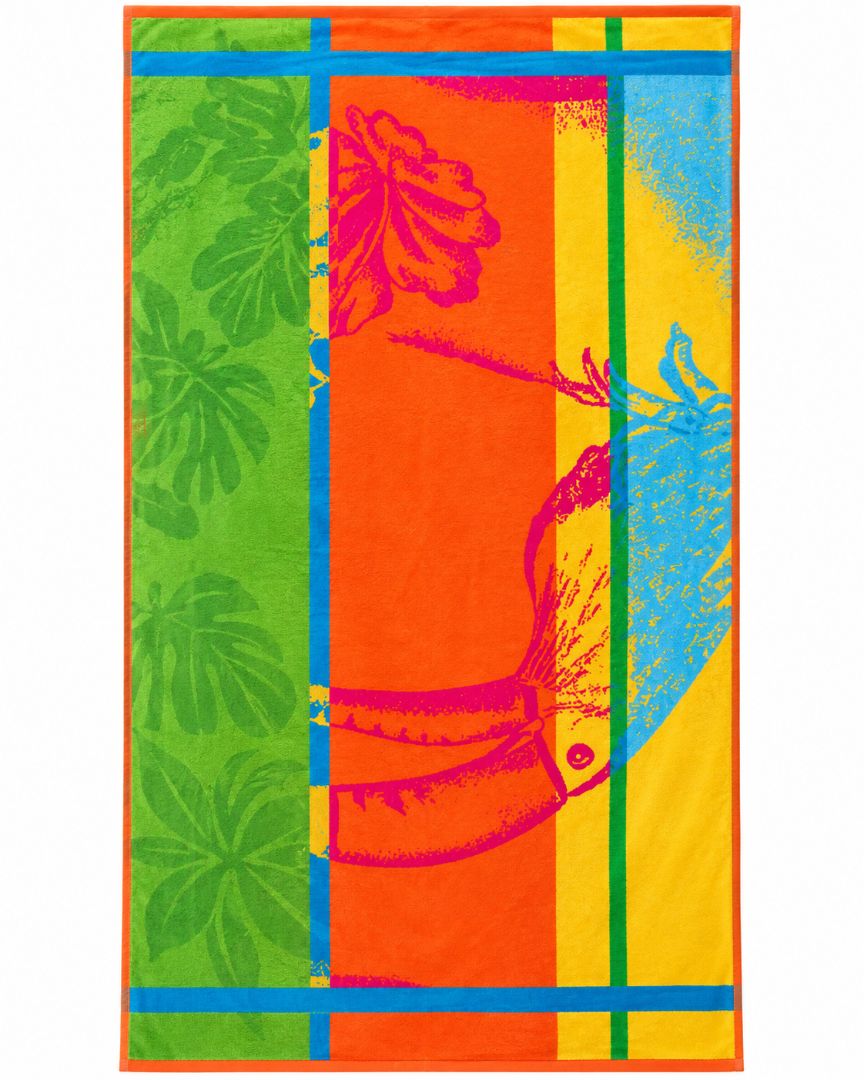 Velour Beach towel 100%cotton,100x180 cm.