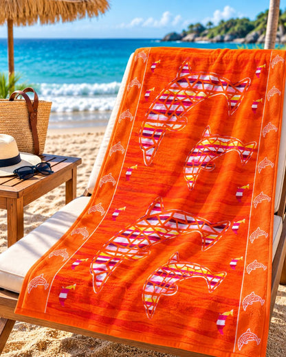 XL Velour Beach towel 100%cotton,140x180 cm.