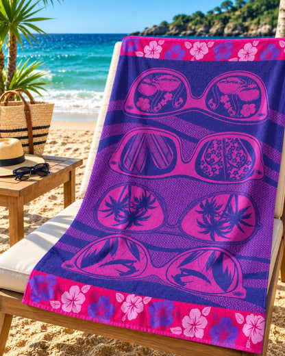Velour Beach towel 100%cotton,100x180 cm.