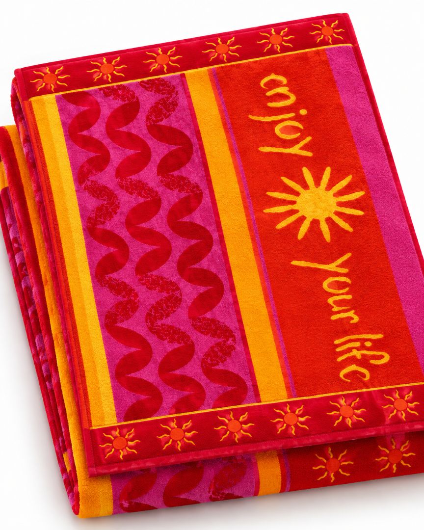Velour Beach towel 100%cotton,90x170 cm.