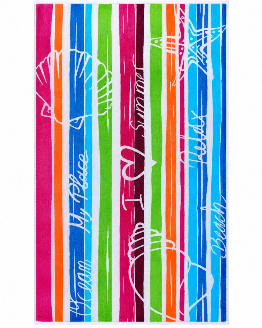 Velour Beach towel 100%cotton,90x170 cm.