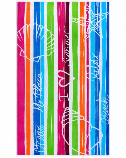 Velour Beach towel 100%cotton,90x170 cm.